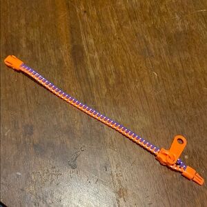 Orange and Purple Zipper Bracelet